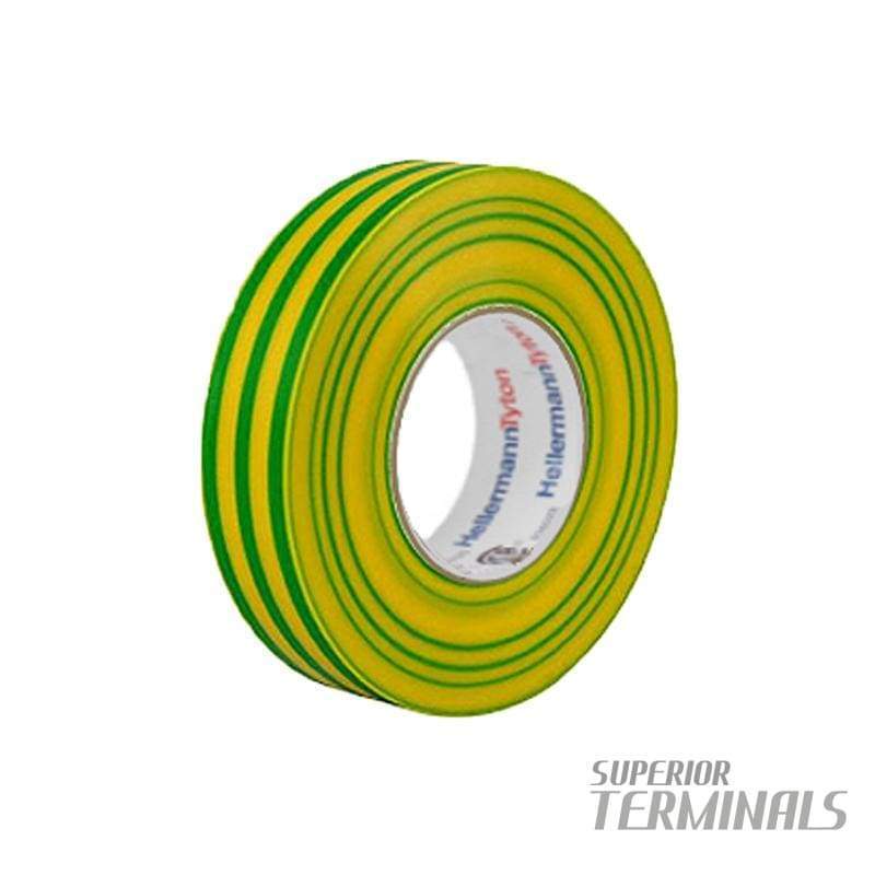 Insulation Tape Green / Yellow 0.15mm x 18mm x 20M -10C to 90C