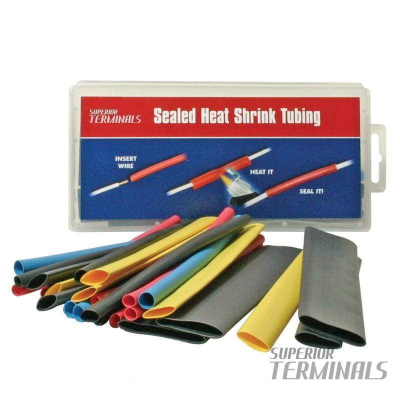 Clear / Red High Flow Adhesive Heat Shrink Tubing -  7.62mm ID (0.30"), 305mm L (12")