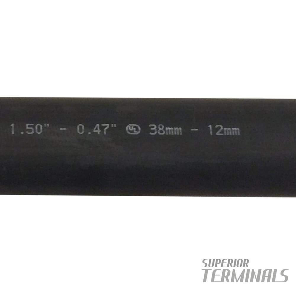 HST - Heavy-Wall w/Adh, 38.1mm ID (1.50"), Black, 1220mm L (48")