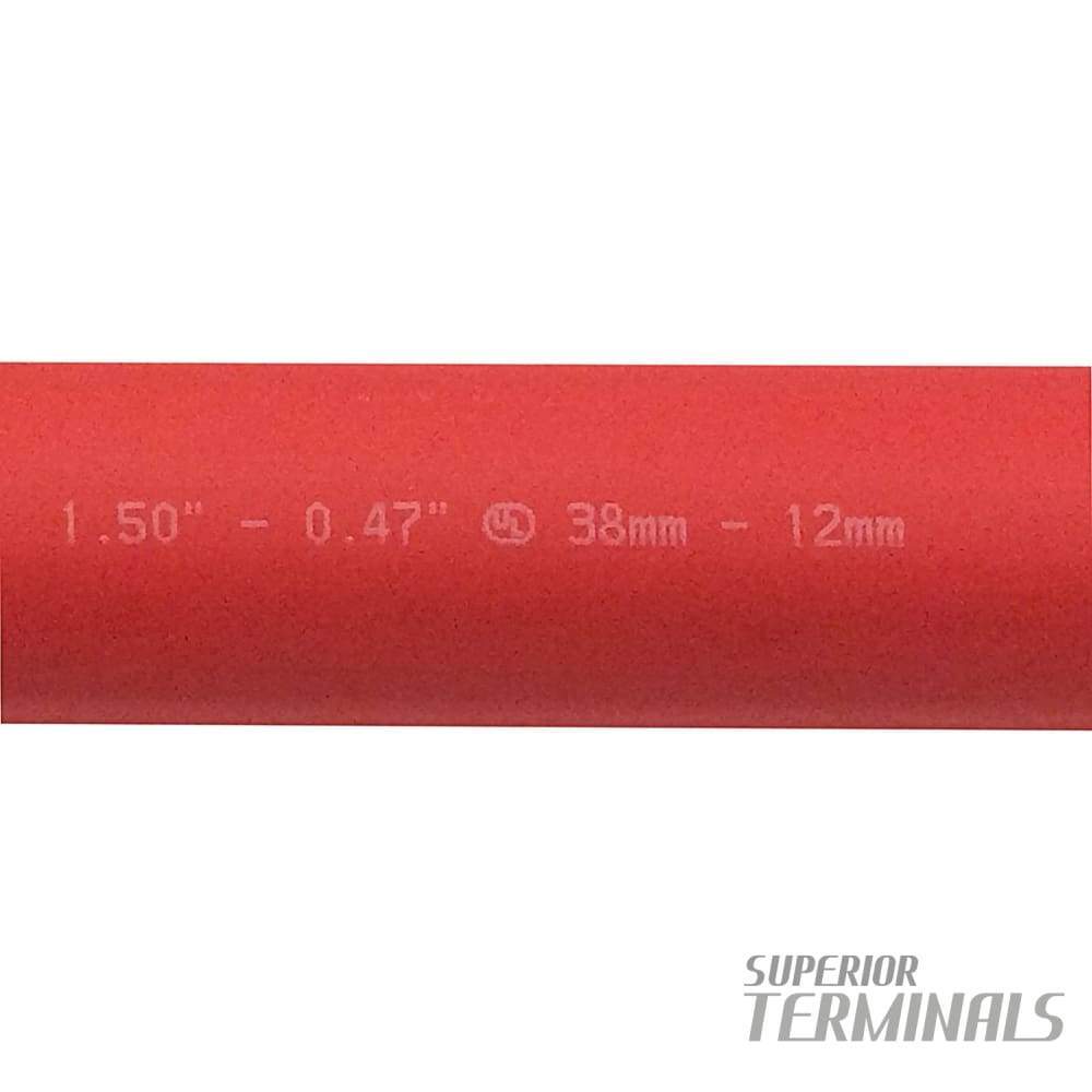 HST - Heavy-Wall w/Adh -  38.1mm ID (1.50"), Red, 305mm L (12")