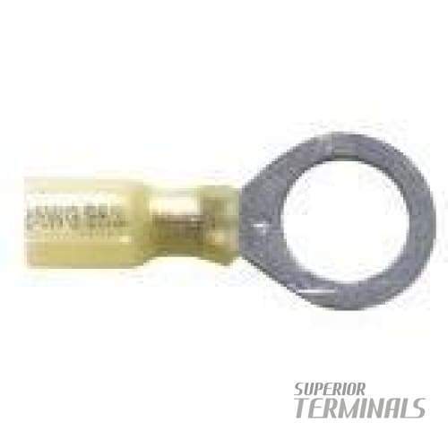 Krimpa-Seal Ring - 4-6mm2 (12-10 AWG) Ring M12 Stud (1/2") (Yellow)
