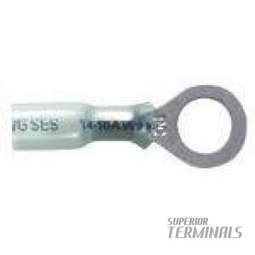 Krimpa-Seal LONG Ring Terminal - 1.5-2.5mm (16-14 AWG) M8 Stud (5/16") (Blue)