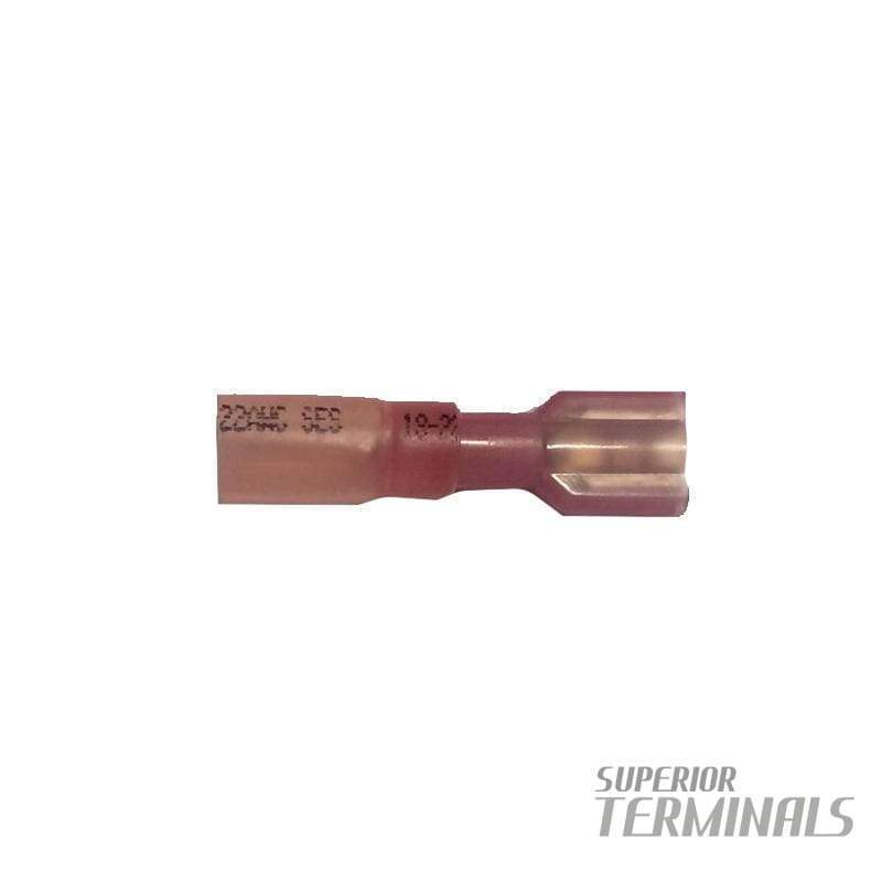 Krimpa-Seal Fully Insulated Coupler, 0.34-0.75mm (22-18 AWG) Female 6.35mm (.25") (ETC) Red