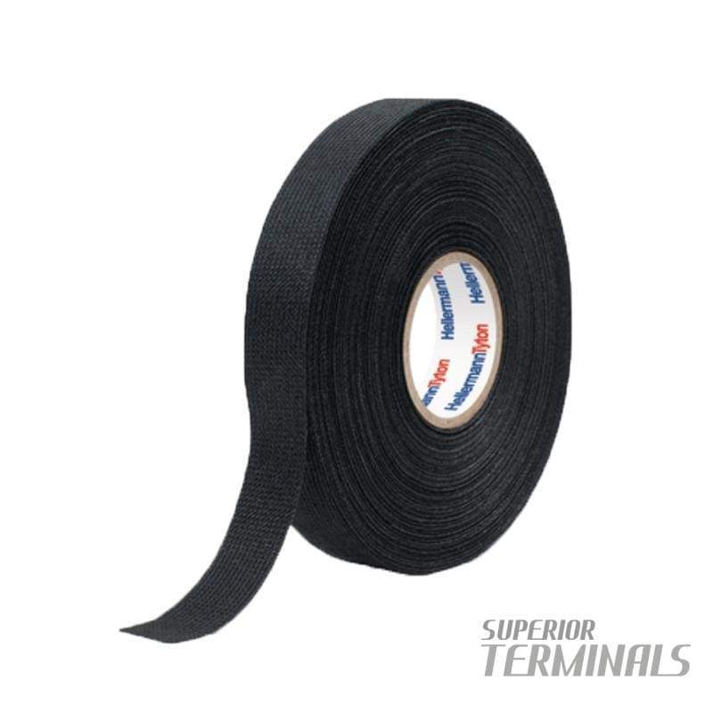 Harness Tape Soft Fleece 0.3mm x 19mm x 25M (Black) -40C to 105C
