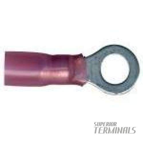 Krimpa-Seal Ring - 8 AWG Ring M6 Stud (1/4") (Pink)